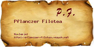Pflanczer Filotea névjegykártya