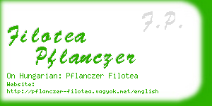 filotea pflanczer business card